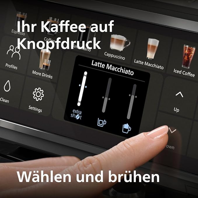 Der Kaffeevollautomat Magnifica Evo Next, Modell ECAM310.60.B, ermöglicht Barista-Genuss durch Touch-Bedienung und ist in der Farbe Schwarz erhältlich